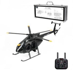 RTRHOBY YU Xiang F119S MD500 1/16 스케일 250-클래스 2 4G 9CH RC 리틀 버드 군용 헬리콥터 모델, 플라이바리스 로터 , 6G/3D 스위쳐블 모드 콕핏 RTF 버전
