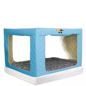 사각 난방 텐트 암막 보온 침대 실내 수면