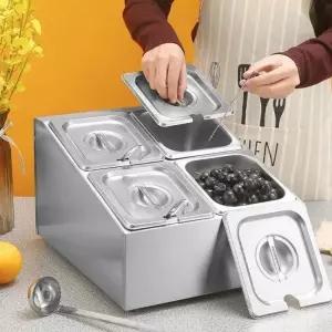 미니 반찬 냉장고 가게 보온고 토핑 식당 셀프바