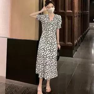 여성 허리 스트랩 브이넥 롱원피스 여름코디 (WFJ5WFJ)