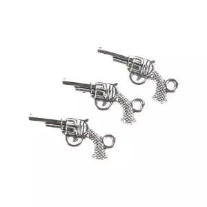 실버 목걸이 리볼버 키링 액세서리 펜던트 장식 부자재 (WFJ6UUC)