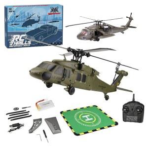 URFunModel WL K170 UH-60L RC 헬리콥터, 170 사이즈 2 4G 4CH 플라이바리스 6축 자이로 리모컨 헬리 정적 디스플레이 모델 선물 - RTF, 배터리 1개