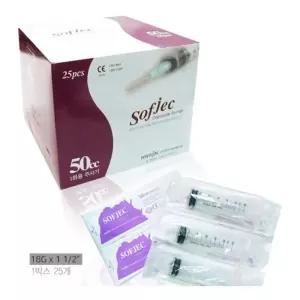 일회용 병원 주입 멸균주사기 50cc 25개입 간호사 의료용품