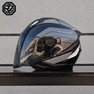 바이크 오토바이 반모헬맷 헬멧 하프 커버 듀얼 렌즈 남여공용 커플용