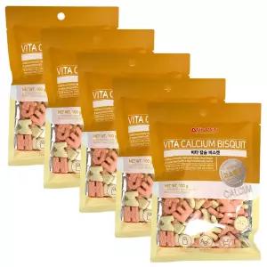 애니펫 비타 칼슘 비스켓 100g X 5개 강아지 칭찬 훈련간식