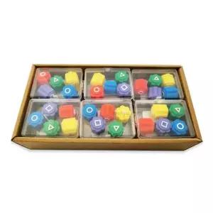 전통 네모 민속 1박스 색동 큰돌공기 동그라미 공기놀이 12개입 놀이 세모