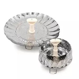 스탠찜기 찜채반 스텐받침 27cm손잡이찜기 스테인리스찜받침 (WFJ7606)