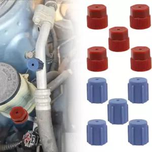 10Pcs/세트 R134a 캡 A/C - 13mm 및 16mm 에어컨 서비스 AC 시스템 충전 포트 로우사이드