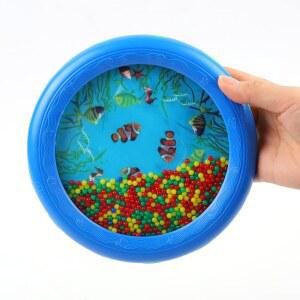 [미국배송] 머스펀니 오션 드럼 웨이브 비드 부드러운 바다 사운드 음악 선물 뮤지컬 교육용 도구 (파란색)