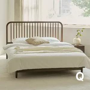 상일리베가구 클로드 2100 원목 침대 퀸 (본넬Q 매트포함)