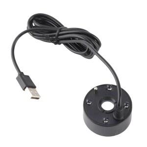 미스트 메이커, 할로윈 안개 기계 알루미늄 아토마이저 USB 파티 장식용 분수 안개기, 로커리 피쉬, 꽃병 조류 목욕, 사무실 홈룸(블랙)