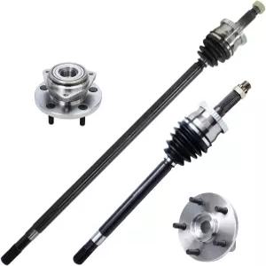 디트로이트 액슬 - 99-04 지프 그랜드 체로키 휠 베어링 2개 및 허브 2개용 AWD 프론트 4pc CV 키트 1999