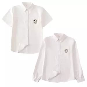 화이트 자수엠블럼 여자 교복셔츠(반팔or긴팔) 교복
