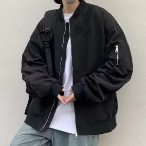 남성 오버핏 블루종 라운드넥 캐주얼 재킷 ON-JUA-QWCC8AD3