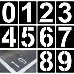 스텐실 도안 세트 레 도구 0 9번호 회화 10장세트 주차장 템플릿 번호 디지털 유리 그리기 PVC디지털 간판 재사용 만들기 스프레이식 천 벽 바닥 가능한 DIY 스텐실시트