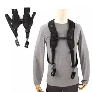 더블 어깨 가슴 바디 스트랩 조끼 벨트 DSLR 카메라 조끼 벨트 가슴스트랩