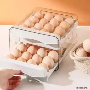 2단 계란 보관함 32구 냉장고 트레이 케이스 홀더 계란보관함 계란케이스 계란정리함 계란통