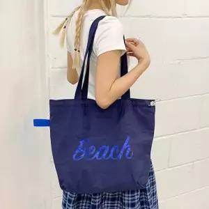 나일론 쇼퍼 가벼운 숄더 백 데일리 가방 네이비