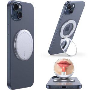 [미국배송] TORRAS [초슬림] 휴대폰 스탠드 MAGSAFE MIRROR와 호환되는 소녀 여성용 마그네틱 자석 여행용 마운트 포켓 사이즈 그립 장착 아이폰호환 16/15/14/13/12 PRO MAX에 적합 여성에게 이상적임