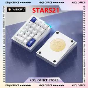 텐키패드 넘버패드 Weikav STARS21 PAD 미니 키패드 키트 RGB QMK 3 모드 무선 블루투스 유선 키보드 PC