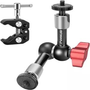 5 x 1 /4 및 3 /8 나사산이 있는 랜시어 슈퍼 카메라 클램프 - 5.9 로제트 매직 암 -20 나사 스몰리그