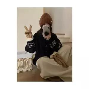 여자 린넨마 자켓 재킷 니트 겨울 빅 꽈배기 터틀넥 코트 스웨터 ST4