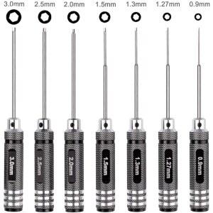 [미국배송] 트랙사스 ARRMA AXIAL LOSI REDCAT RC 쿼드콥터 헬리콥터 FPV 레이싱 드론 모델용 7PCS 육각 드라이버 세트 도구 키트 0.9MM 1.27MM 1.3MM 1.5MM 2.0MM 2.5MM 3.0MM