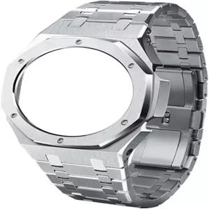 혼타오 카시오악 수정 키트 - 카시오 GA-2100/GA-B2100과 호환 풀 메탈 스테인리스 스틸 베젤 팔찌 세트