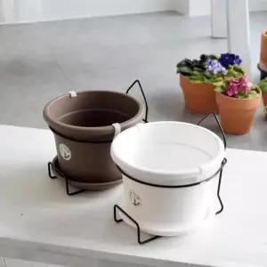 이탈리아 니콜리 철제벽걸이 플라스틱화분 20x14cm W7EA548