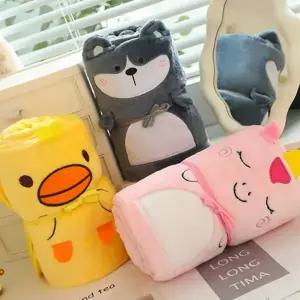 캐릭터 차량용 담요 극세사 망토 사무실 캐릭터 무릎 담요 학생 입는 낮잠