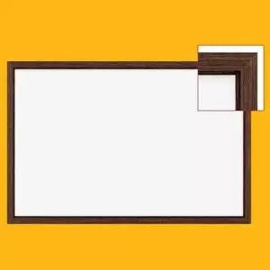 화이트보드 칠판 무늬목 웬지프레임 60x40cm 벽걸이 (WFK8ZX9)