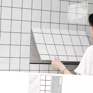 타일 시트지 오염 싱크대 현관 주방 벽 시트지 방지 리모델링 인테리어 사무실 스티커 화이트 두꺼운