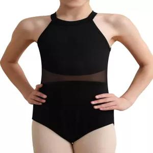 여자 댄스 홀터 레오타드 WYHDY 발레 나시 허리 메쉬 할로우 백