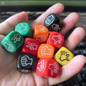 어린이 용 손가락 추측 주사위 바위 페이퍼 가위 게임 레저 장난감 음주 파티 카니발 놀이 선물 30개 10개