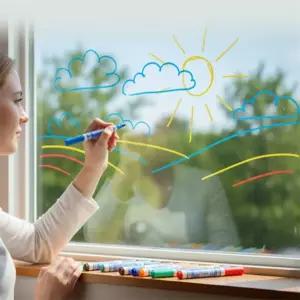 한생 크레욜라 창문용 마카 8색 유리마카