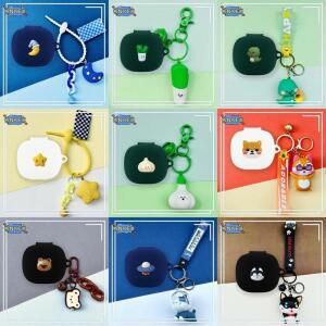 삼성 갤럭시 버즈 코어 실리콘 케이스 러블리 도그 FE 프로 라이브 소프트 보호 헤드폰 커버 (인형 포함)