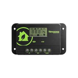 [미국배송] 뉴포와 20A PWM 태양광 충전 컨트롤러 12V/24V 컴팩트 디자인 LCD 디스플레이 오프 그리드 패널 젤 플러디드 및 리튬 배터리용으로 조절 가능