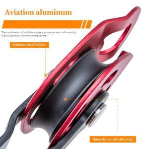 Camnal 클라이밍 풀리 전문 암벽 등반 액세서리 야외 스포츠 구조를타입 견고한 내하중 상승기 리프터 장비