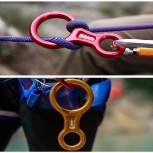 4가지 색상 장비 기어 디바이스 다운힐 에이트 링스 암벽 등반 디센더 클라이밍 링 로프