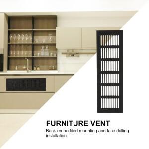 4개 알루미늄 합금 환기 커버 에어 벤트 그릴 옷장 신발장 가구 배기구 습기 방지 곤충