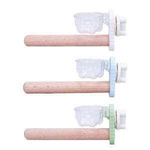 나무 새 놀이대 겸 먹이통  용품  휴식대  스탠딩 폴  앵무새 카나리아  코니어  버디  앵무조류용