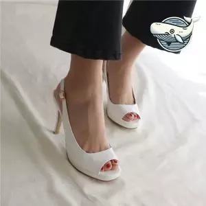 심플 슬링백 하이힐 세련된 여름 구두 WFH2SJB