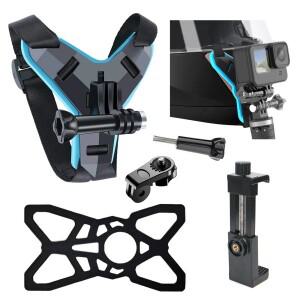 GOPRO호환 액션 카메라 풀 페이스 홀더 바이크 오토바이 액세서리에 대 한 휴대폰 클립과 헬멧 턱 스트랩