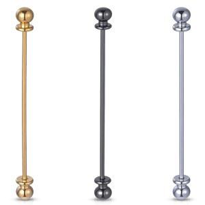 클래식 씰리 3pcs 칼라 핀 남성용, 황동 볼 바 남성 드레스 셔츠, 클라스프 라펠 스틱 브로치 웨딩 & 비즈니스, 실버, 골든, 블랙