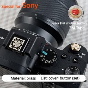 메탈 카메라 핫슈 커버 플랫 셔터 버튼 보호 캡 소니호환 ZV-E10 A7C2 A7M4 A7R5 FX30 A7S3 크리에이티브 S