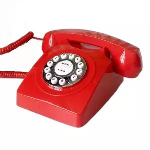 레트로 전화기 벽걸이 골동품 가정용 빨간색 옛날전화기 복고