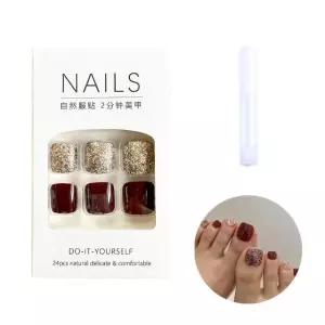 고품질 패디팁 붙이는 네일아트 패디팁 F043 셀프네일 인조발톱 (WFK9H74)