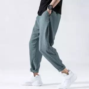 캐주얼 레저팬츠 골프 린넨긴 롤업팬츠 면 마 (WFK9Y4N)