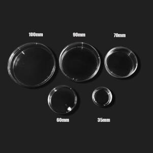 실험실 플레이트 박테리아 효모 90mm x 용 뚜껑이있는 10 개가방 멸균 플라스틱 페트리 접시