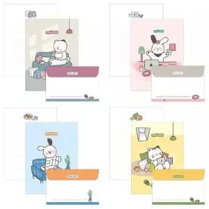 캐릭터손편지지 선물 커플 봉투포함 특별한날 대용량편지지 토끼 20p (WFKA2KD)